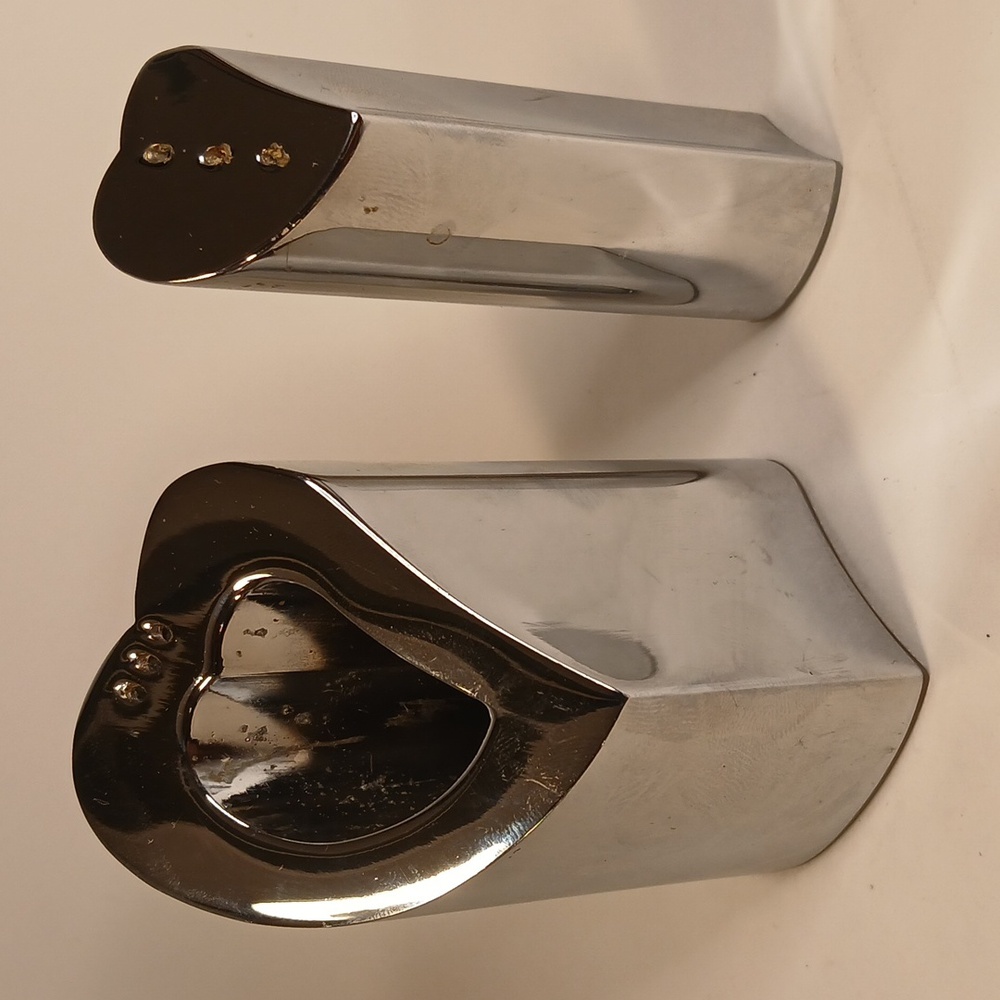 Lenox  Forevermore Heart-In-Heart Silver Plated Salt & Pepper Shakers
